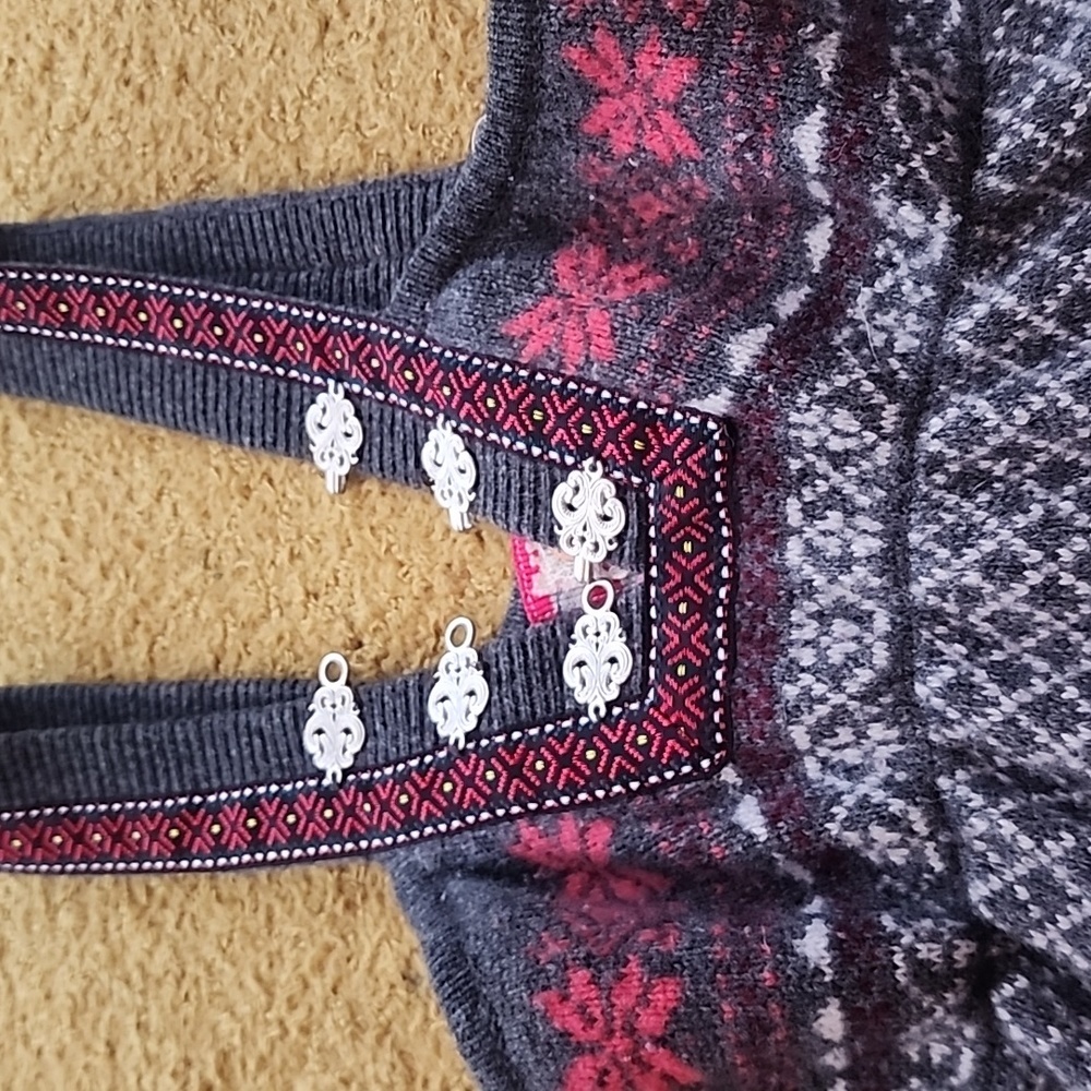 Free People Grey and Burgundy Wool Nylon Casual Dress, XS - Picture 9 of 12